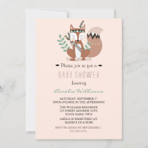 Invitation Carton d'invitation à une baby shower neutre avec