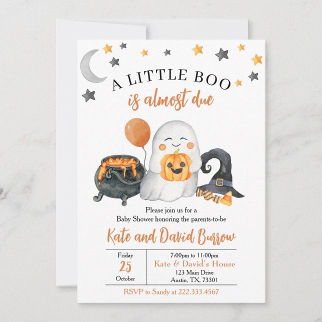 Invitation Carton d'invitation à une baby shower pour la venu (Devant)