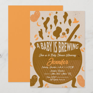 Invitation Carton d'invitation à une fête de Baby Shower Retr