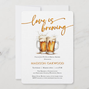 Invitation Carton d'invitation à une fête de mariage avec biè
