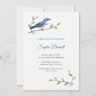 Invitation Carton d'invitation à une fête de mariage Paruline