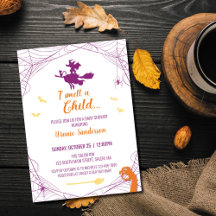 Carton d'invitation à une fête prénatale Hocus Poc