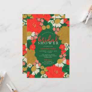 Invitation Carton d'invitation à une fête prénuptiale avec bo
