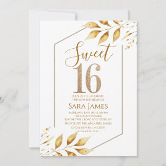 Invitation Carton d'invitation anniversaire 16 ans à cadre do