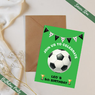 Invitation Carton d'invitation anniversaire Football modifiab