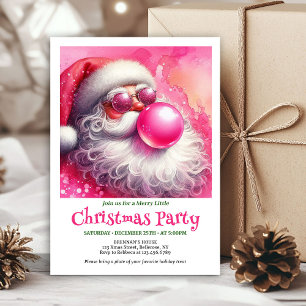 Invitation Carton d'invitation aquarelle rose festive avec le