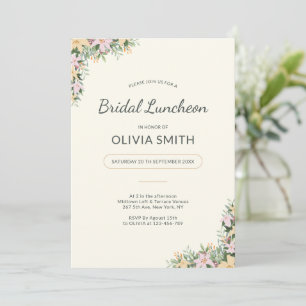 Invitation Carton d'invitation au lunch de mariage floral rom