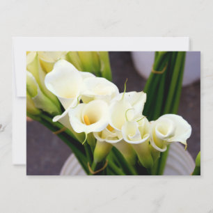 Invitation carton d'invitation au lys calla