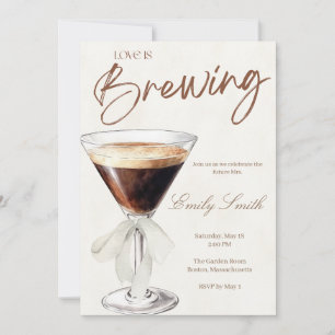 Invitation Carton d'invitation au Shower Mariée Espresso Mart