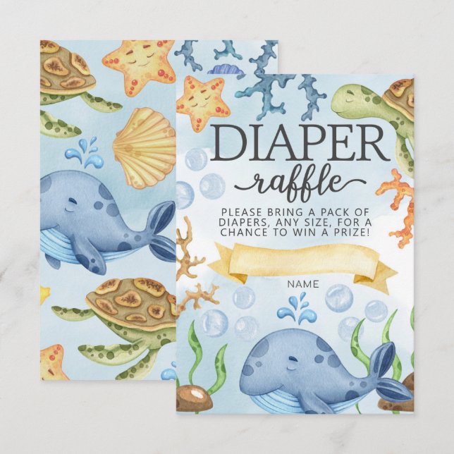 Invitation Carton d'invitation au tirage au sort de couches O (Devant / Derrière)