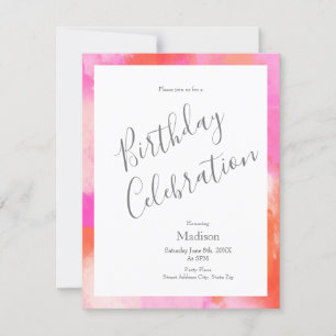 Invitation Carton d'invitation aux coups de pinceau abstraits