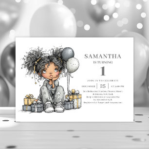 Invitation Carton d'invitation chic en or pour les 10 ans d'u