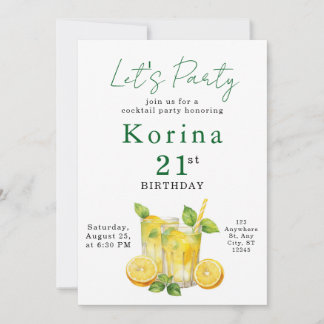 Invitation Carton d'invitation chic pour anniversaire adulte 
