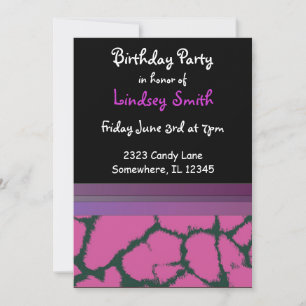 Invitation Carton d'invitation d'anniversaire à motif de four