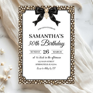 Invitation Carton d'invitation d'anniversaire adulte à motif
