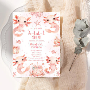 Invitation Carton d'invitation d'anniversaire Axolotl A-Lot-l