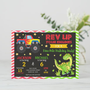 Invitation Carton d'invitation d'anniversaire conjoint camion