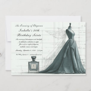 Invitation Carton d'invitation d'anniversaire de croquis de m