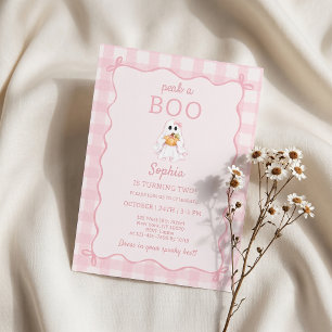 Invitation Carton d'invitation d'anniversaire de fantôme mign