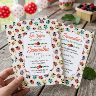 Invitation Carton d'invitation d'anniversaire de petite cocci
