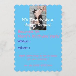 Invitation Carton d'invitation d'anniversaire drôle avec un c