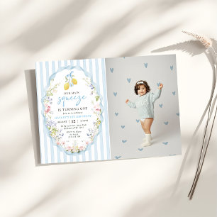 Invitation Carton d'invitation d'anniversaire Fleur de citron