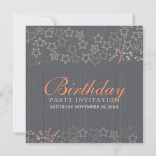 Invitation Carton d'invitation d'anniversaire (Gris) pour Sup