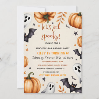 Invitation Carton d'invitation d'anniversaire Halloween pour 
