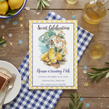 Carton d'invitation d'anniversaire italien Limonce