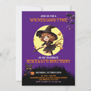 Invitation Carton d'invitation d'anniversaire méchant Hallowe