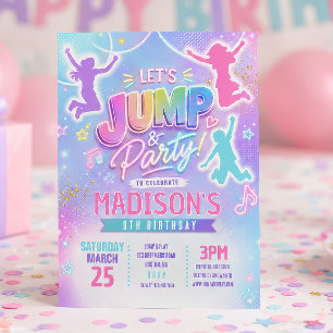 Invitation Carton d'invitation d'anniversaire pastel pour tra