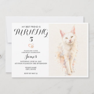 Invitation Carton d'invitation d'anniversaire pour animal de