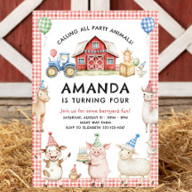 Carton d'invitation d'anniversaire pour enfants av