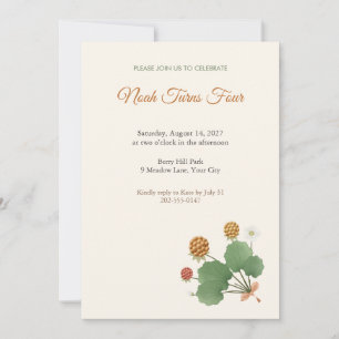 Invitation Carton d'invitation d'anniversaire pour enfants Cl