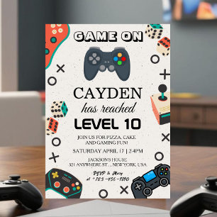Invitation Carton d'invitation d'anniversaire pour joueur de