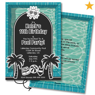 Invitation Carton d'invitation d'anniversaire pour une fête a