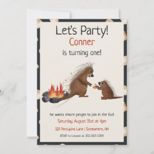 Invitation Carton d'invitation d'anniversaire S'more fun pour