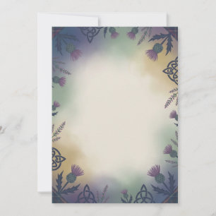 Invitation Carton d'invitation d'art folklorique tartan Ajout