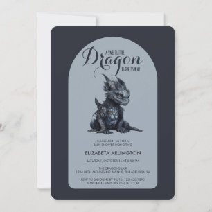 Invitation Carton d'invitation de Baby Shower pour bébé drago
