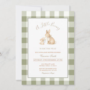 Invitation Carton d'invitation de baby shower pour lapin à ca