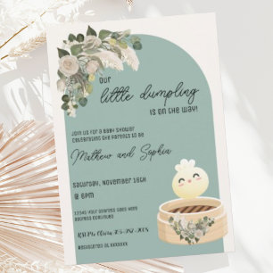 Invitation Carton d'invitation de Baby Shower Sage Boho Littl