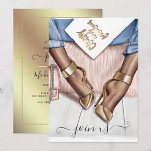 Invitation Carton d'invitation de Bachelorette Fashionista Ro