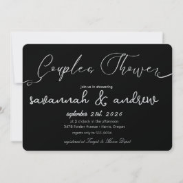 Invitation Carton d'invitation de douche de couples de script