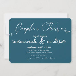 Invitation Carton d'invitation de douche de couples de script