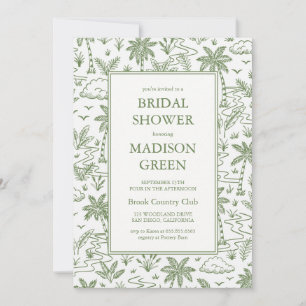Invitation Carton d'invitation de douche de mariée à motif to