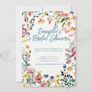 Invitation Carton d'invitation de douche de mariée Soft Petal