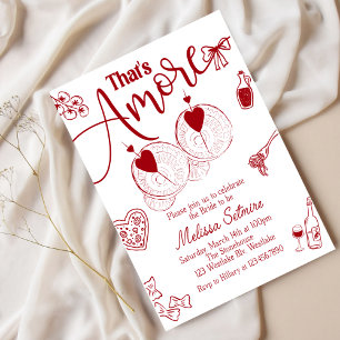 Invitation Carton d'invitation de douche de mariée That's Amo