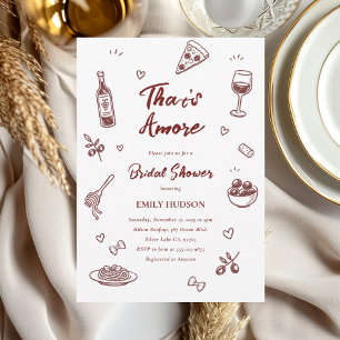 Invitation Carton d'invitation de douche de mariée That's Amo