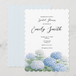 Invitation Carton d'invitation de Fête de Mariée Fleurs d'Hyd