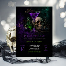 Carton d'invitation de fête d'Halloween sorcières